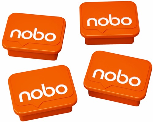 Magneet Nobo 22mm oranje 4 stuks