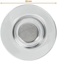 Glasbordmagneet Nobo extra sterk 32mm transparant 4 stuks-1