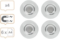 Glasbordmagneet Nobo extra sterk 32mm transparant 4 stuks-2
