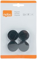 Magneet Nobo 30mm zwart 4 stuks