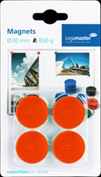 Magneet Legamaster 30mm 850gr rood 4 stuks