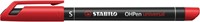 Viltstift STABILO OHpen 841/40 permanent rond superfijn rood-2