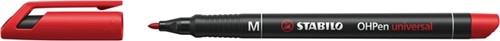 Viltstift STABILO OHpen 843/40 permanent rond medium rood