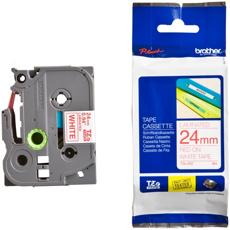 Labeltape Brother P-touch TZe-252 standaard 24mm rood op wit-3