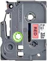 Labeltape Brother P-touch TZe-421 standaard 9mm zwart op rood-2