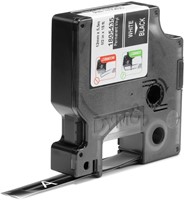 Labeltape Dymo Rhino industrieel vinyl 12mm wit op zwart-2
