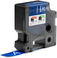Labeltape Dymo Rhino industrieel vinyl 19mm wit op blauw-2