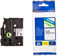 Labeltape Brother P-touch TZe-161 standaard 36mm zwart op transparant-3