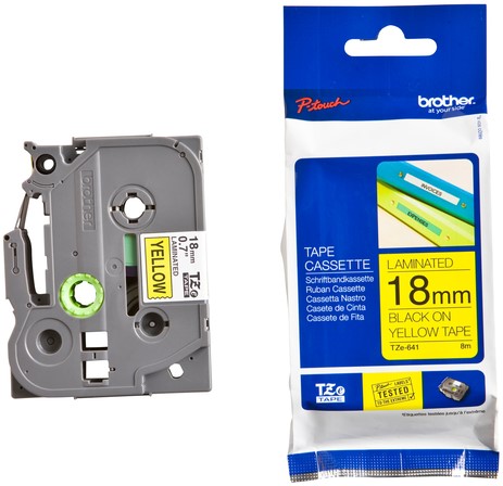 Labeltape Brother P-touch TZe-641 standaard 18mm zwart op geel-3
