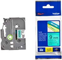 Labeltape Brother P-touch TZe-721 standaard 9mm zwart op groen-3