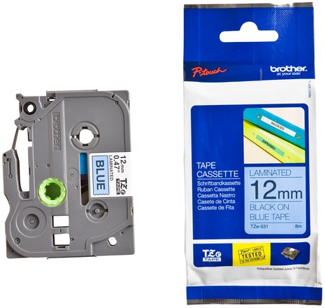 Labeltape Brother P-touch TZe-531 standaard 12mm zwart op blauw-3