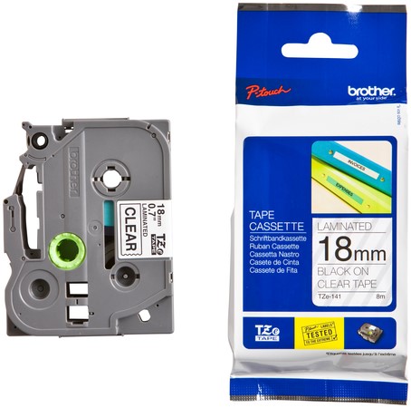 Labeltape Brother P-touch TZe-141 standaard 18mm zwart op transparant-3