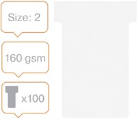 T-kaart Nobo nr.2 48mm wit 100 stuks-4