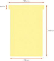 T-kaart Nobo nr.4 112mm geel 100 stuks-3