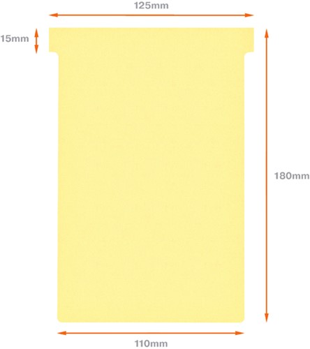 T-kaart Nobo nr.4 112mm geel 100 stuks-3