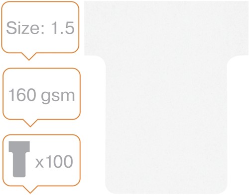 T-kaart Nobo nr 1.5 36mm wit 100 stuks-2