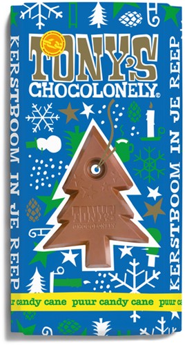 Chocolade Tony's Chocolonely puur mint candy cane 180gr