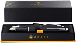 Schrijfset Cross balpen en vulpen Calais medium mat zwart