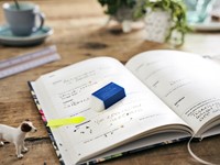 Gum edding R20 45x24x10mm met blauwe houder kunststof wit-3