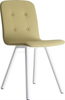 CARVI VERGADERSTOEL - 4-POOTS HOUTEN FRAME ROND 38MM - GESTOFFEERDE KUIP - GESTOFFEERD - ALUMINIUM - KNOPEN CARVI VERGADERSTOEL-8