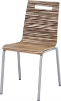 BHO VERGADERSTOEL - ZONDER ARMLEGGER - HOUTEN KUIP - ZWART - WALNOOT HOUT - 4 POOTS ONDERSTEL VIERKANT 20X20 - GEEN STOFFERING-11