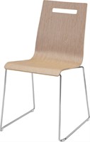 BHO VERGADERSTOEL - ZONDER ARMLEGGER - HOUTEN KUIP - ZWART - WALNOOT HOUT - 4 POOTS ONDERSTEL VIERKANT 20X20 - GEEN STOFFERING-12
