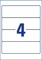 Rugetiket Avery breed 59x192mm zelfklevend wit 25 vel-2