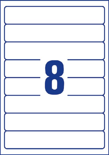 Rugetiket Avery Zweckform smal 34x192mm zelfklevend wit-2