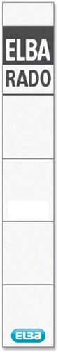 Rug-insteekkaart Elba Rado smal 24x159mm wit 10 stuks