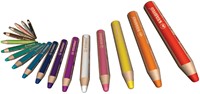 Kleurpotloden STABILO 880 woody 3 in 1 Arty + slijper+penseel ass 18st-2