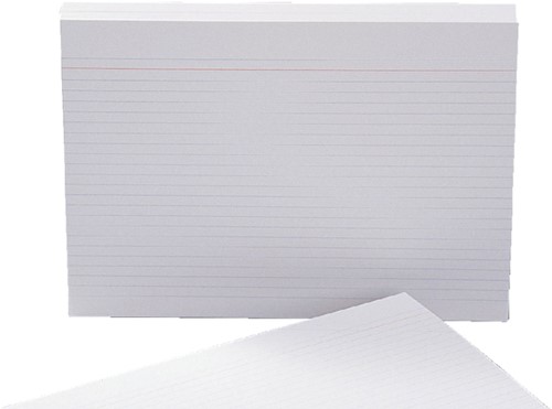 Systeemkaart Aurora 200x125mm lijn met rode koplijn 210gr wit 100 vel-3