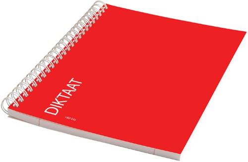 Schrift Qbasic dictaat A5 spiraal lijn 160blz 70gr rood