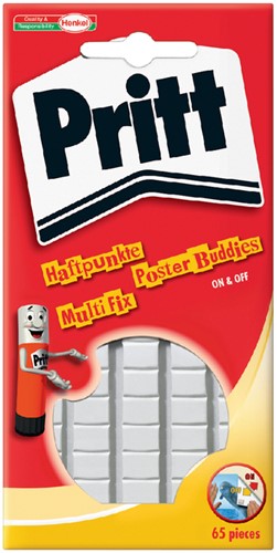 Poster Buddies Pritt dubbelzijdige kleefpads voor oa posters blister à 65 stuks