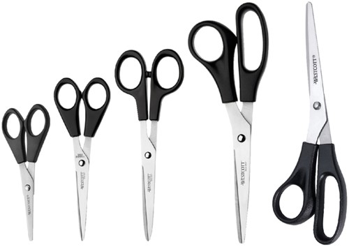 Kantoorschaar Westcott 130mm met kunststof grip rvs-2