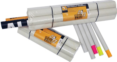 Verzendkoker CleverPack A3 330x29.5mm met doppen wit pak à 5 stuks-2