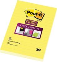 Memoblok Post-it 660 Super Sticky 102x152 geel met lijn 75 vel-2