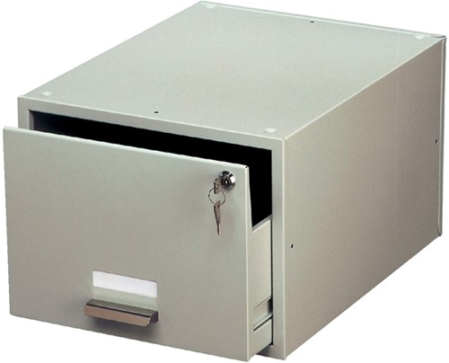 Kaartenbak Durable metaal A5 207x260x420mm lichtgrijs