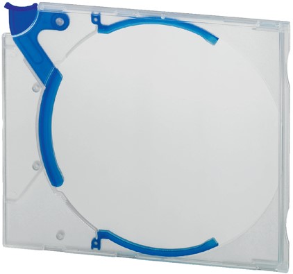 Cd opbergbox Quickflip standaard blauw 5 stuks
