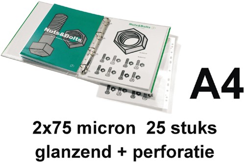 Lamineerhoes GBC A4+ 4-gaats 2x75micron 25stuks