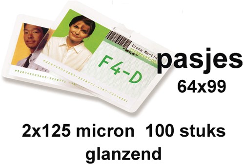 Lamineerhoes GBC keycard 64x99mm 2x125micron 100stuks