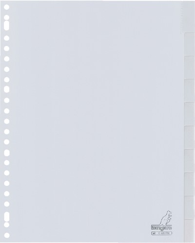 Tabbladen Kangaro 23-gaats G410FM 10-delig + venster grijs PP