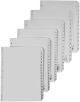 Tabbladen Kangaro 4-gaats G405C 1-5 genummerd grijs PP-2