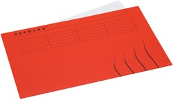 Vouwmap Secolor Folio 100% gerecycled karton 250gr Rood