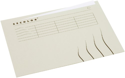 Vouwmap Secolor met tabrand A4 100% gerecycled karton 250gr Grijs