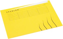 Vouwmap Secolor met tabrand A4 100% gerecycled karton 250gr Geel