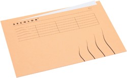 Vouwmap Secolor met tabrand A4 100% gerecycled karton 250gr Beige