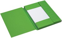 Dossiermap Secolor A4 3 kleppen 100% gerecycled karton 250 gr groen