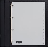 Tabbladen Quantore 4-gaats 1-15 genummerd grijs PP