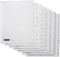 Tabbladen Quantore 23-gaats 1-15 genummerd wit PP-2