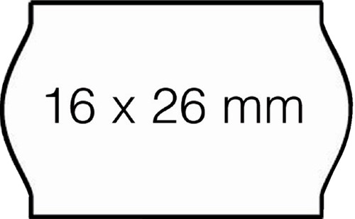 Prijsetiket 16x26mm Open-Data S14/Sato Judo afneembaar wit